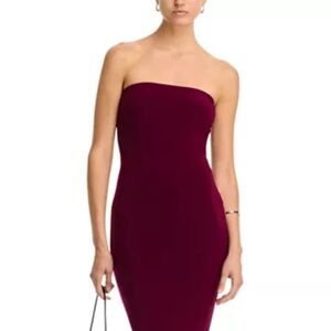 NEW! L’AGENCE Strapless Dress in Wine